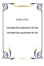 Giải pháp hỗ trợ giải quyết việc làm cho thanh niên ngoại thành hà nội