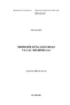 Nhóm đối xứng gián đoạn và các mô hình 3 3 1