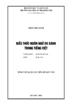 Biểu thức ngôn ngữ so sánh trong tiếng việt