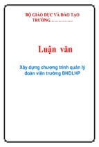 Xây dựng chương trình quản lý đoàn viên trường đhdlhp