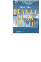 Giáo trình quản lý dự án đầu tư  từ quang phương