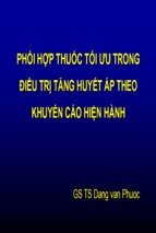 Phối hợp thuốc tối ưu trong điều trị tăng huyết áp theo khuyến cáo hiện hành