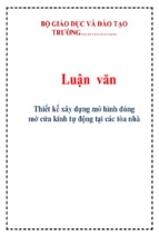 Thiết kế xây dựng mô hình đóng mở cửa kính tự động tại các tòa nhà