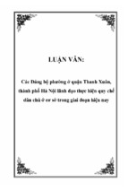 Các đảng bộ phường ở quận thanh xuân, thành phố hà nội lãnh đạo thực hiện quy chế dân chủ ở cơ sở trong giai đoạn hiện nay