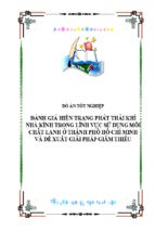 đánh giá hiêṇ traṇ g phát thải khí nhà kính trong lĩnh vực sử dụng môi chất laṇ h ở thành phố hồ chíminh và đề xuất giải pháp giảm thiểu