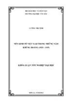 Nền kinh tế việt nam trong những năm khủng hoảng (1929   1935)