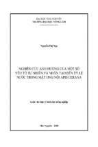 Nghiên cứu ảnh hưởng của một số yếu tố tự nhiên và nhân tạo tới tỷ lệ nước trong mật ong nội a.cerana