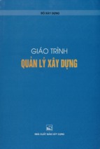 Giáo trình quản lý xây dựng  bộ xây dựng