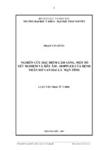 Nghiên cứu đặc điểm lâm sàng, một số xét nghiệm và siêu âm   doppler của bệnh nhân hở van hai lá mạn tính