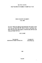 Tổng hợp, đánh giá tình hình phát triển ngành cơ khí việt nam giai đoạn 2003 đến 2010, đề xuất các giải pháp thực hiện chiến lược phát triển ngành cơ khí đến năm 2020