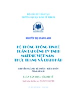 Hệ thống thông tin kế toán tại công ty tnh maersk việt nam    thực trạng và giải pháp