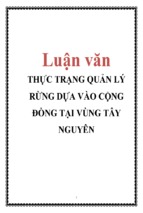 Thực trạng quản lý rừng dựa vào cộng đồng tại vùng tây nguyên