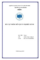 Bài tập nhóm quản trị điều hành