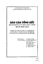 đề tài nghiên cứu khoa học cấp bộ nghiên cứu thiết kế chế tạo và chuyển giao công nghệ sản xuất cồn hiện đại ứng dụng cho các nhà máy rượu cồn việt nam