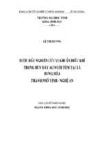 Bước đầu nghiên cứu vi khuẩn hiếu khí trong bùn đáy ao nuôi tôm tại xã hưng hòa