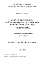 Quản lý thương hiệu ngân hàng thương mại   nghiên cứu trường hợp vietcombank