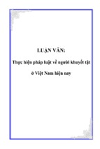 Thực hiện pháp luật về người khuyết tật ở việt nam hiện nay