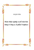 Hoàn thiện nghiệp vụ kế toán bán hàng ở công ty cổ phần traphaco