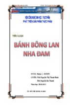 Tiểu luận môn phát triển sản phẩm bánh bông lan nha đam