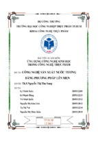 đề tài công nghệ sản xuất nước tương bằng phương pháp lên men
