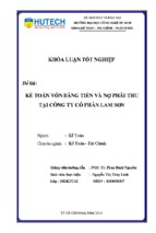 Kế toán vốn bằng tiền và nợ phải thu tại công ty cổ phần lam sơn