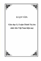 Giáo dục lý luận chính trị cho sinh viên việt nam hiện nay