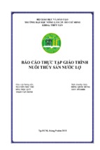 Báo cáo thực tập giáo trình nuôi thủy sản nước lợ tại nha trang   copy