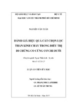 đánh giá hiệu quả cắt chọn lọc thần kinh chày trong điều trị di chứng co cứng cơ chi dưới