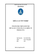 Tình hình phát triển kinh tế hộ trên địa bàn xã đăk   sôr, huyện krông nô, tỉnh đắk nông