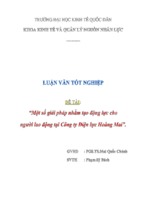 Một số giải pháp nhằm tạo động lực cho người lao động tại công ty điện lực hoàng mai