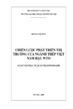 Chiến lược phát triển thị trường của ngành thép việt nam hậu wto