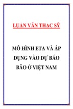 Mô hình eta và áp dụng vào dự báo bão ở việt nam