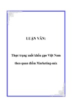 Thực trạng xuất khẩu gạo việt nam theo quan điểm marketing mix