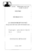 Quá trình hình thành và pháp triển của quan hệ việt nam   liên minh châu âu (eu)