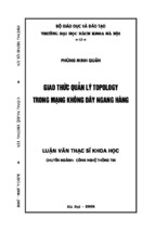 Giao thức quản lý topology trong mạng không dây ngang hàng