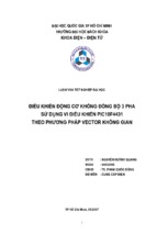 điều khiển động cơ không đồng bộ 3 pha sử dụng vi điều khiển pic18f4431 theo phương pháp vector không gian