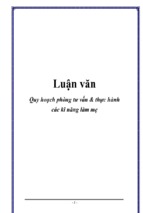 Quy hoạch phòng tư vấn & thực hành các kĩ năng làm mẹ