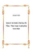 Quản lý tài chính ở đại học đà nẵng   thực trạng và giải pháp hoàn thiện