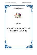 đồ án xử lý nước thải chế biến tôm, cua, ghẹ