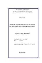 Nghiên cứu hiệu quả kinh tế và lơi thế so sánh sản xuất khoai tây vùng đồng bằng sông hồng  