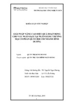 Giải pháp nâng cao hiệu quả hoạt động cho vay ngắn hạn tại ngân hàng tmcp quân đội chi nhanh bình dương