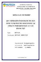 Quy trình kiểm toán doanh thu bán hàng và nợ phải thu khách hàng tại công ty tnhh kiểm toán tư vấn khang việt