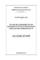 Giải pháp giúp doanh nghiệp thủy sản việt nam đối phó với các vụ kiện bán phá giá trong hoạt động thương mại quốc tế