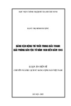 đảng vận động trí thức trong đấu tranh giải phóng dân tộc từ năm 1930 đến năm 1945