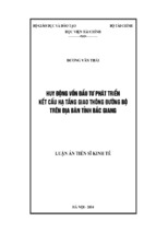 Huy động vốn đầu tư phát triển kết cấu hạ tầng giao thông đường bộ trên địa bàn tỉnh bắc giang