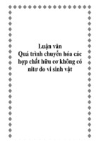 Quy trình chuyển hóa các hợp chất hữu cơ không có nito do sinh vật