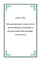 Mối quan hệ giữa kinh tế và chính trị với việc đảm bảo định hướng xó hội chủ nghĩa sự phỏt triển nền kinh tế nhiều thành phần ở việt nam hiện nay