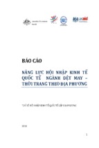 Báo cáo năng lực hội nhập kinh tế quốc tế ngành dệt may – thời trang theo địa phương