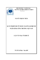 Quản trị rủi ro tín dụng tại sở giao dịch ii ngân hàng công thương việt nam