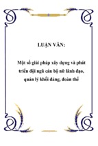 Một số giải pháp xây dựng và phát triển đội ngũ cán bộ nữ lãnh đạo, quản lý khối đảng, đoàn thể